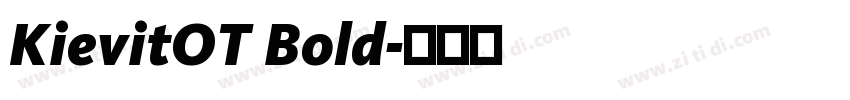 KievitOT Bold字体转换
